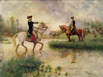 Rebuke of Lee (óleo sobre painel) de Washington