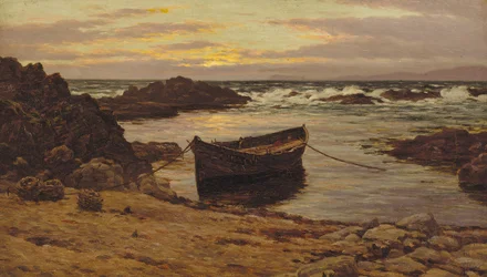 Pôr do sol ao longo da costa