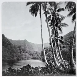 Lago Hitiaa, de &39;Tahiti&39;, publicado em Londres, 1882