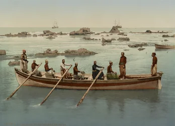 Barqueiros, Jaffa, Israel, c.1890-1906 (fotocópia)