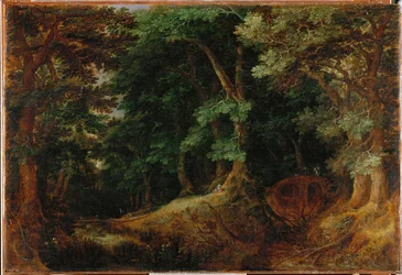 Paisagem arborizada (pintura sobre tela)