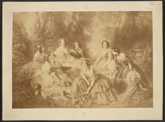 "A Imperatriz Eugénia rodeada pelas suas damas de companhia" de Franz Xaver Winterhalter