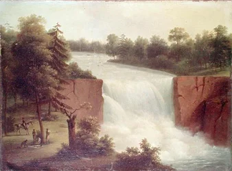 Vista das Cataratas de Genesee (óleo sobre tela)
