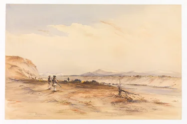 Caça no rio Santa Cruz, c.1878 (aguarela)