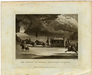A Imperatriz da Rússia Viajando pelo país, 1784
