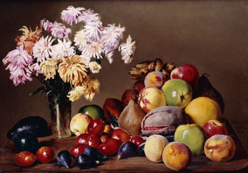 Natureza morta com frutas e flores, 1908
