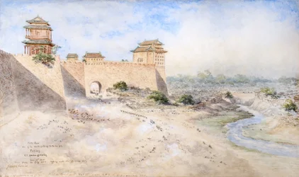 Hata Men. Um dos portões sul da cidade tártara, Pequim, 1879 (aguarela)