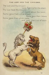 Rima de berçário: O Leão e o Unicórnio (chromolitho)