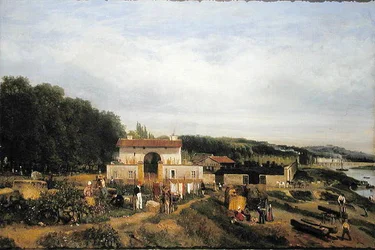 Entrada para a aldeia de Sevres, 1834