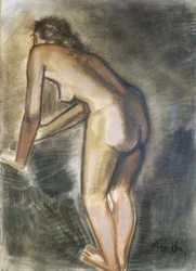 Nu de pé, por Constant Permeke (1886-1952). Bélgica, século XX.