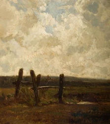 Paisagem com um primeiro plano de Meadowland, 1830-1865.