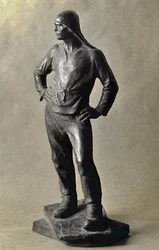 O estivador do Porto de Antuérpia (escultura de bronze