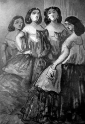 Quatro meninas, século XIX, 1930.