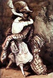 The Dancers (tinta sobre papel)