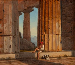 Vista do templo de Poseidon em Paestum