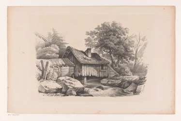 Casa de madeira sobre rio
A Paisagem (título da série)