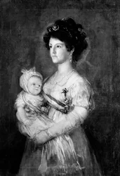 Infanta Maria Luisa 1782-1824 e seu filho Carlos Luis 1799-1883.