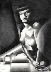 Sedutora mulher cubista