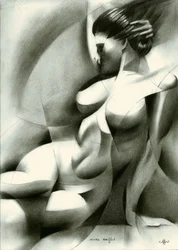 Nu abstrato dramático