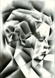 Retrato cubista dinâmico