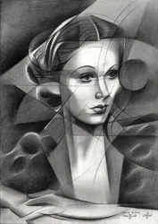 Retrato geométrico elegante