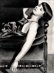 Mulher elegante a descansar