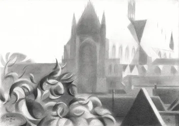 Jardim de catedral gótica