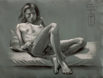 Estudo de uma figura masculina reclinada