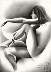 Mulher sensual reclinada