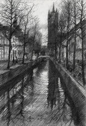 Esboço do Canal da Cidade no Inverno