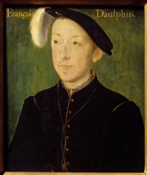 Retrato de Carlos de França, Duque de Orleans (1522-1545) (talvez o 3º filho de François I) Pintura em madeira de Corneille De Lyon (Corneille de The Hague) (1500/1510-1574) Sol do século XVI. 0,16x0,13 m Bayonne, Musee Bonnat