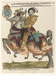 Retrato de Frans I a cavalo