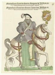 Retrato de Maximilian van Buren a cavalo