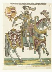 Retrato de Maximilian van Buren a cavalo