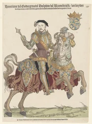 Retrato do rei Henrique II da França a cavalo, 1542-1543