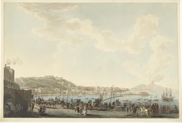 Vista do porto de Nápoles