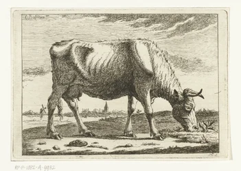 Paisagem com vaca pastando Vacas (título da série)