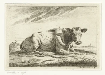 Paisagem com vaca reclinável sem chifres
Vacas (título da série)