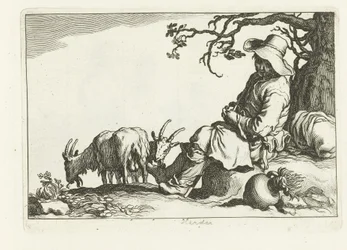 pastor de cabras 16 gravuras de diferentes séries de Cornelis e Frederik Bloemaert (título da série)