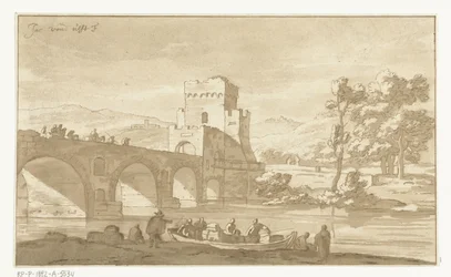 Ponte Molle perto de Roma