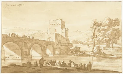 Ponte Molle perto de Roma
