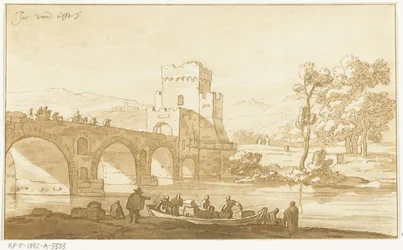 Ponte Molle perto de Roma