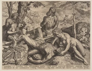 Adão e Eva lamentando a morte de Abel