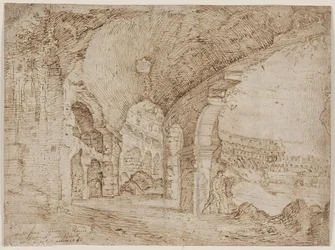 Parte do Coliseu interior em Roma