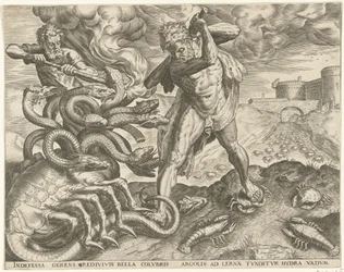 Hércules supera a hidra de Lerna
Obras de Hércules (título da série)