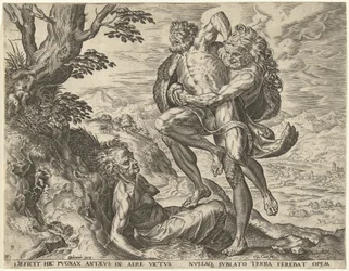 Hércules luta com Antaeus Trabalhos de Hércules (título da série)