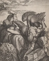 Tityus punido no inferno, 1566.