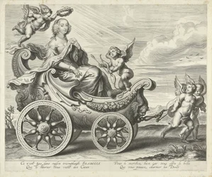 Clara Isabella de Ligne-Arenberg (?) numa carruagem triunfante