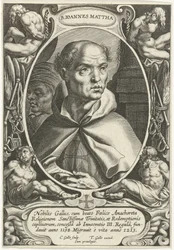 H. João de Matha
B. Ioannes Mattha (título sobre o objecto)
Fundadores de ordens religiosas (título da série)