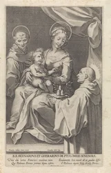 Maria com Criança e São Bernardo de Siena e São Geraldo